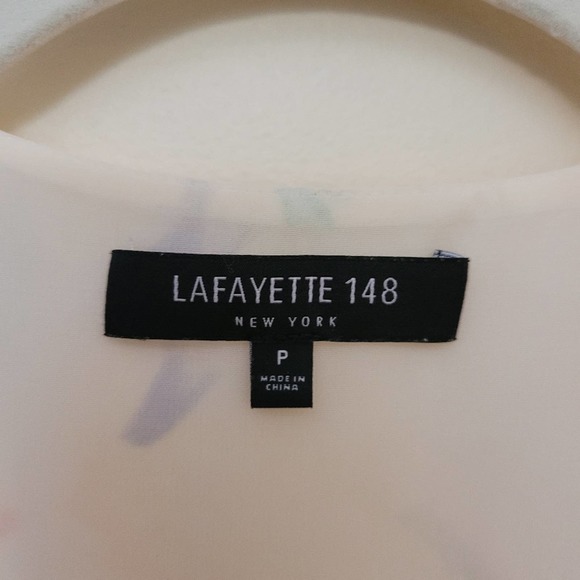 LAFAYETTE 148 New York Blair Modern Muse On Silk Blouse Size P - Picture 7 of 11